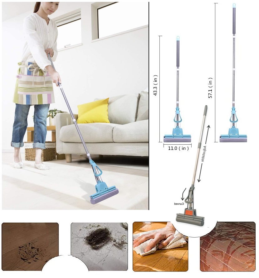 Signle Roller Pva Sponge Mop For Tile Floors