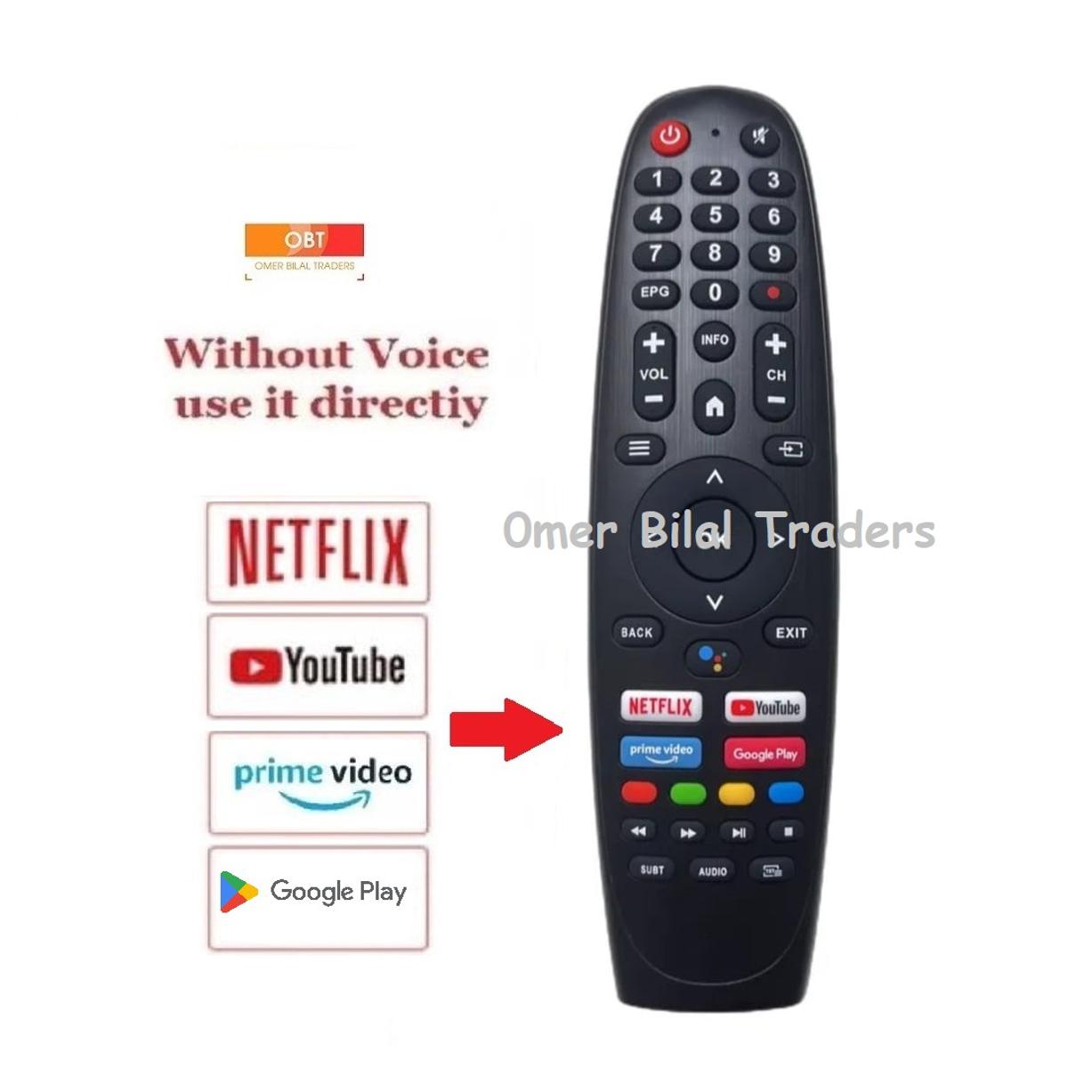 Multynet Smart LED TV Remote Control  Without Voice commands with NetFlex & Youtub & Prime video &  google play Button