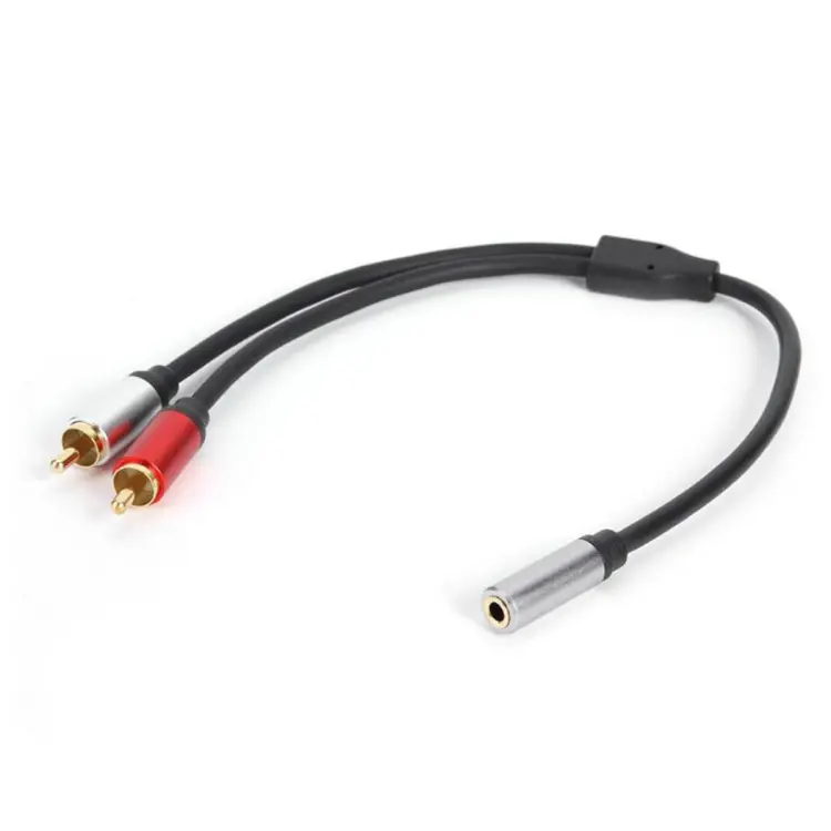 Tripp Lite 6in Mini Stereo to 2 RCA Audio Y Splitter Cable 3.5mm 2xM/F 6 -  audio adapter - 6 in - P316-06N - Audio & Video Cables 