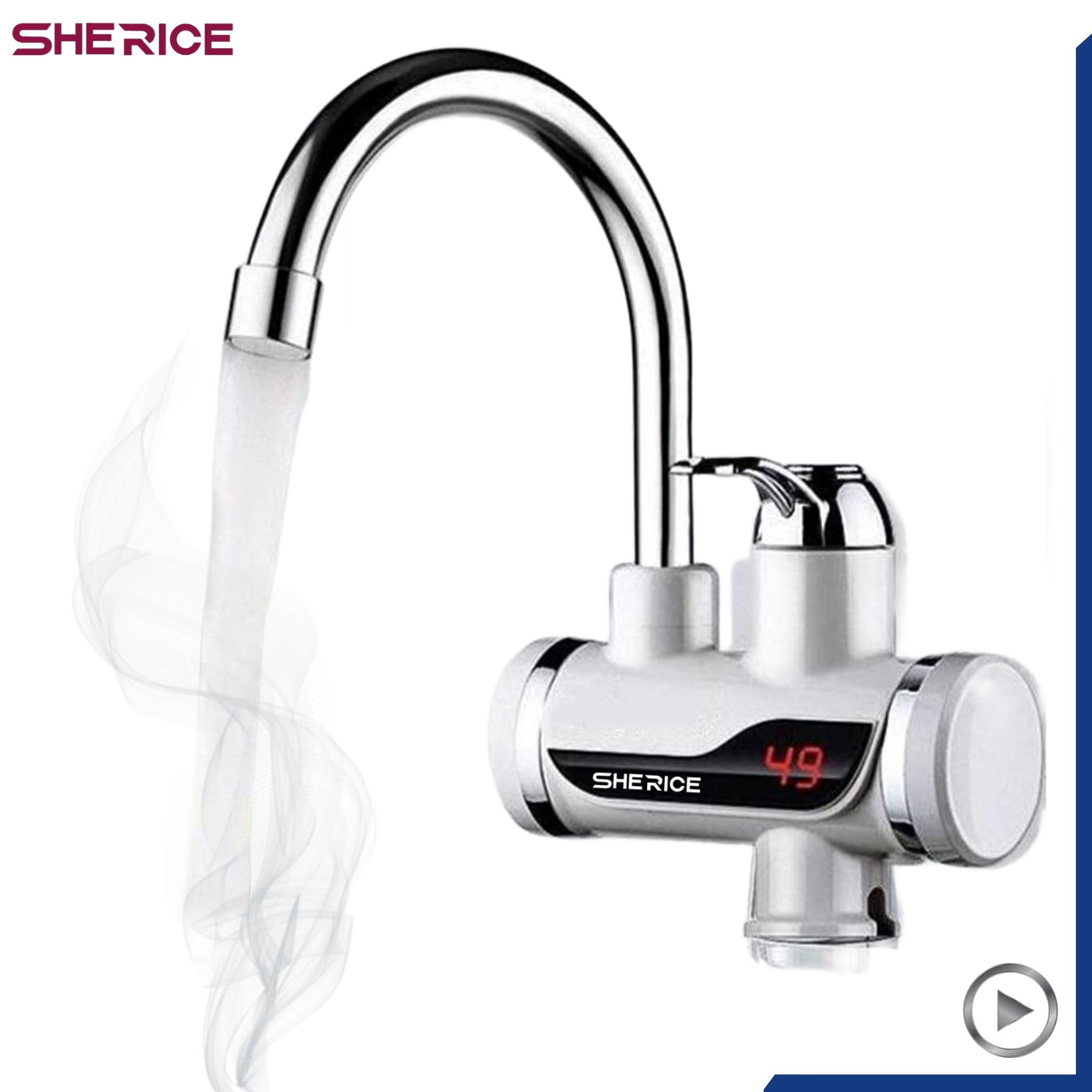 Instant Hot Water Tap Electric Geyser for Bathroom or Kitchen Basin