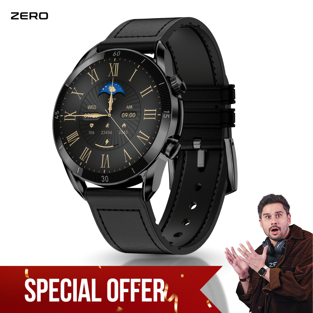 Zero® Crown Smartwatch 1.43" Ultra AMOLED Screen |100+ Workout Modes, He Smartwatch for Men, Women, iOS and Android Users