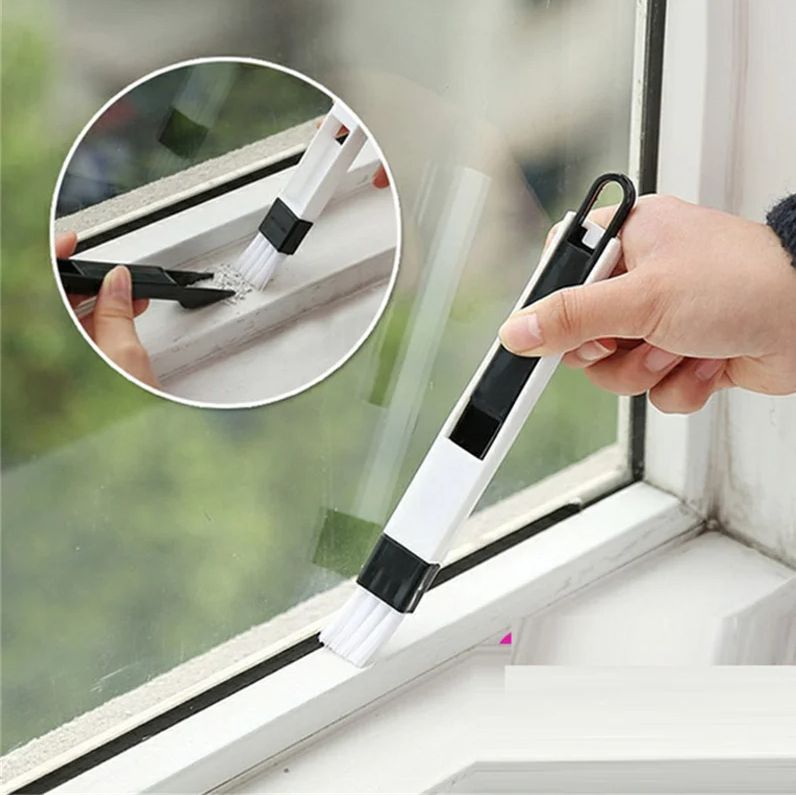 Portable Two-in-one Cleaning Brush Multifunctional Door And Window Keyboard Groove Cleaner Dust Shovel Window Rail Cleaning Tool price in Pakistan