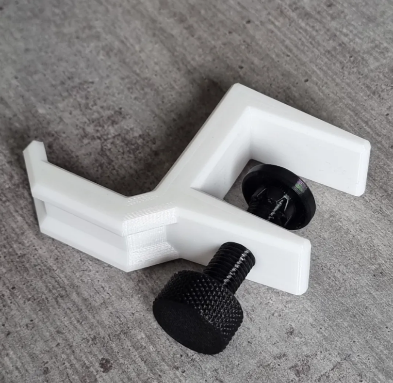Adjustable Desk Headphone Hook Clamp | 3D Printed Headset Holder | Under Desk Headphone Hanger | Gaming Headphone Stand | Black & White