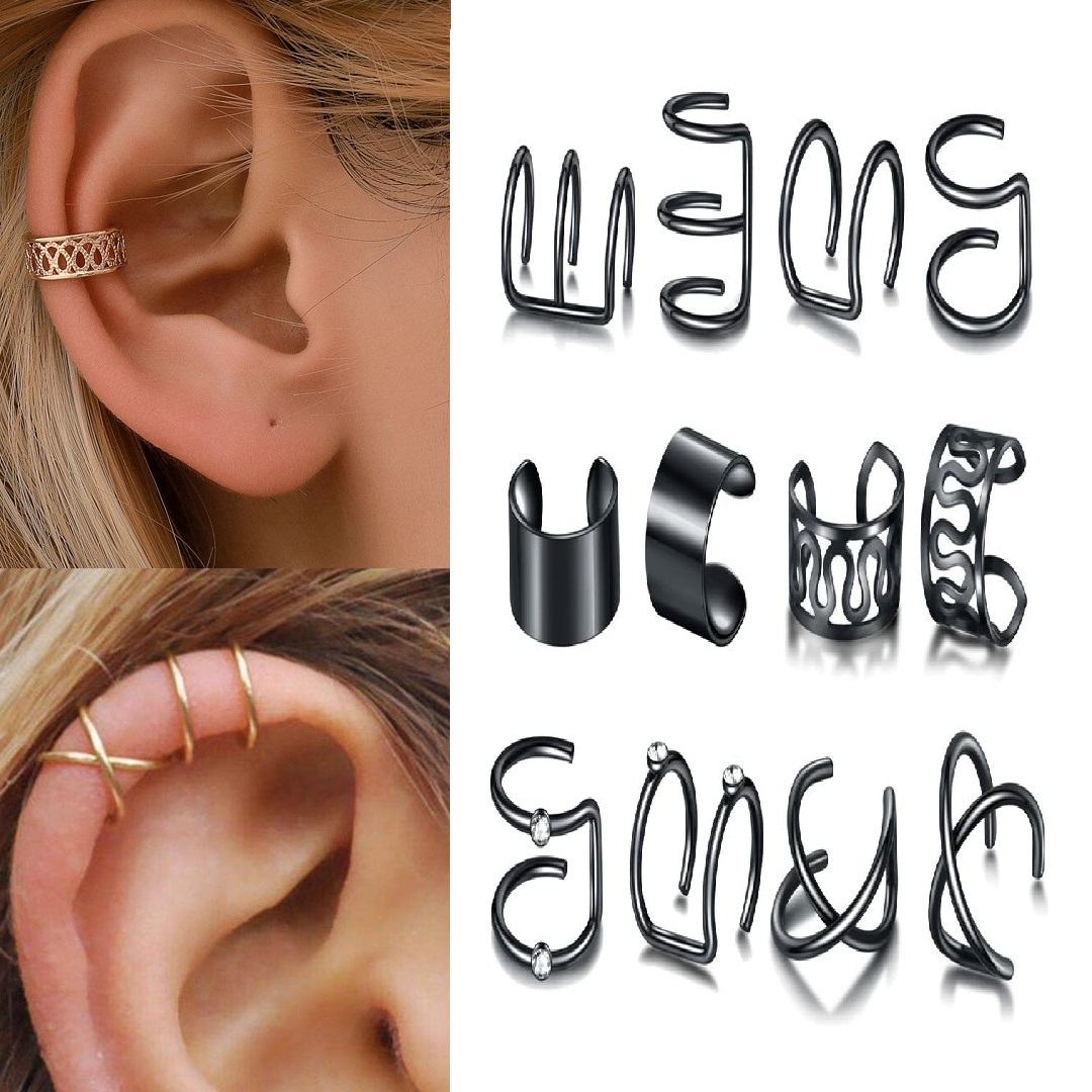 Trendy High Quality Korean 12 Pcs Style Ear Cuff Classy Earring