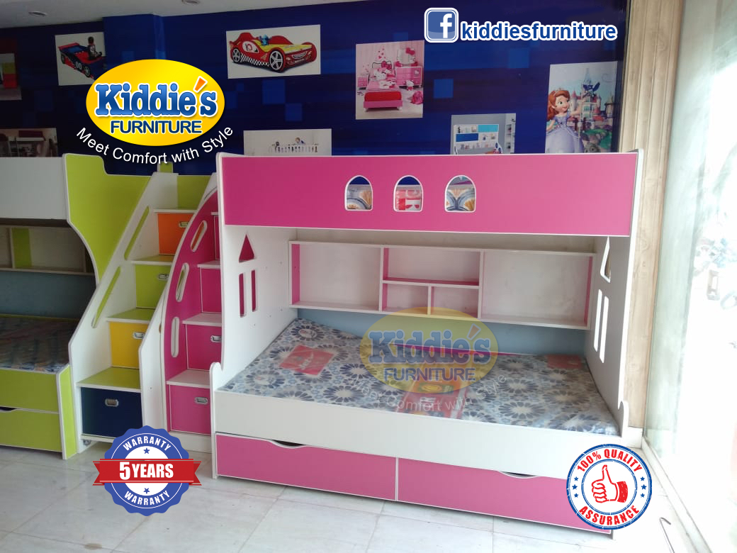 Baby Pink Bunk Bed