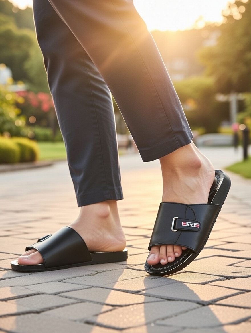 slippers for men-House slippers with PVC sole- Chapal with PVC sole for men