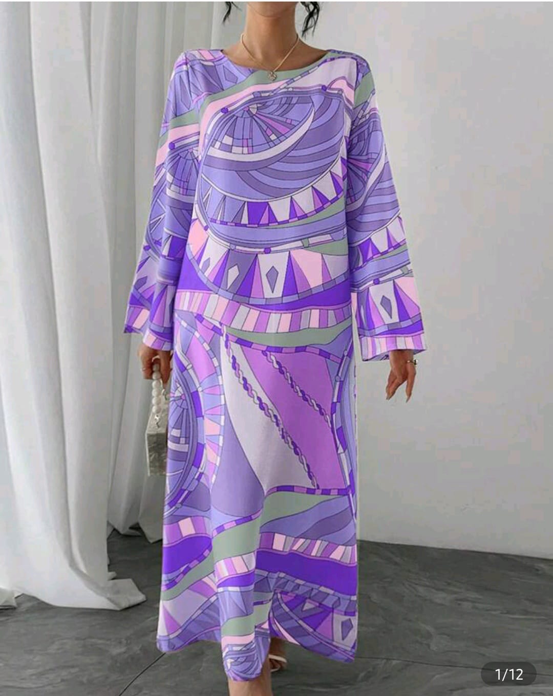 Women’s Silk Kaftan Maxi Dress – Floral Printed Lounge Wear, Casual, Party & Nightwear Printed V Neck 52" Long Satin Silk Kaftan, Women Night Dress & Abaya