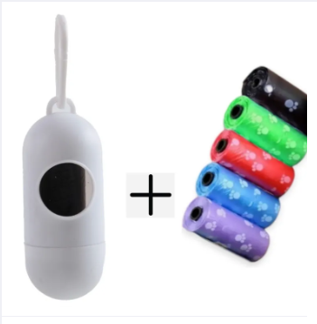 01 Dispenser + 05 Rolls Disopsable Baby Diapers Bag Box Kit Portable Baby Diapers Platics Bags Pet Waste Bag Box Kit Portable Baby Diapers Platics Bags Rubbish Bags Garbage Bag Removable Box Nappy Bag with Rope/hooks