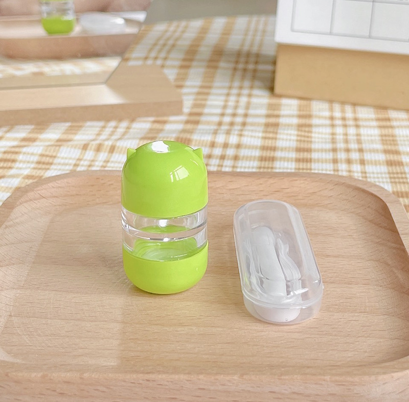 Cute Bear Lens Container + Tweezers & Suction Stick Set Contact Lens