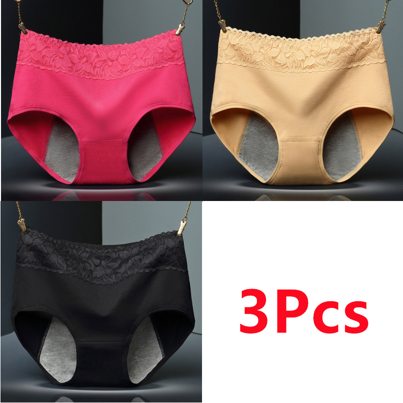 3Pcs/Lot Plus Size Panties for Women's Underwear Cotton Girls