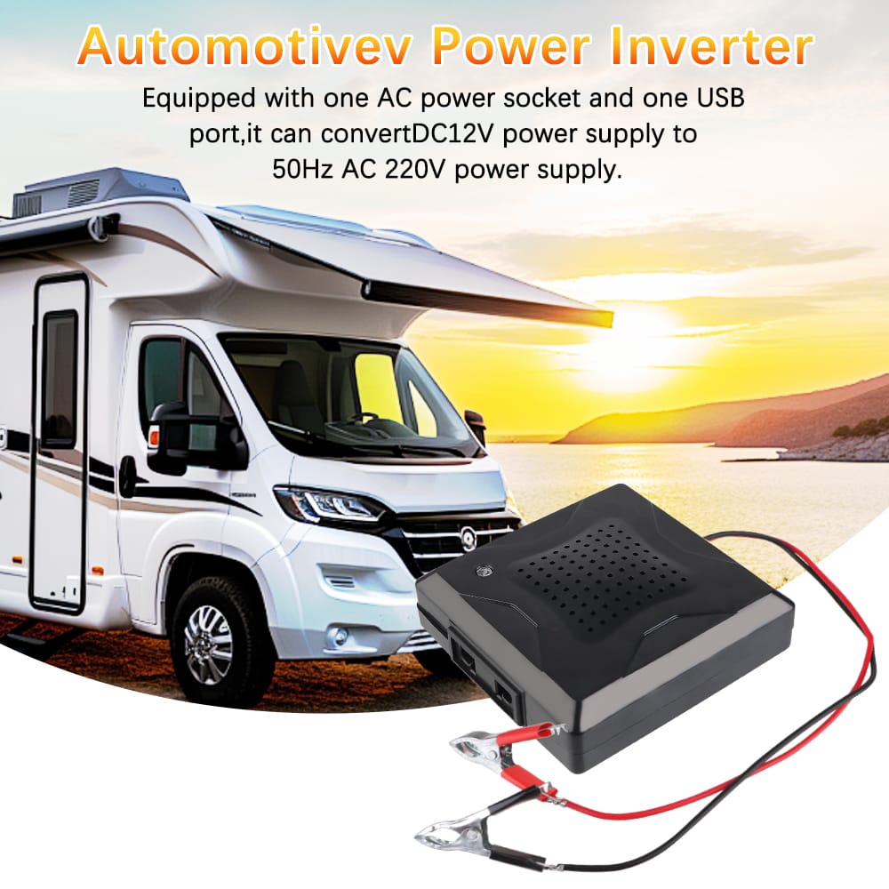 LEAPORIX 180W Smart Power Inverter Mini UPS | DC 12V to AC 220V Converter with USB | Overload & Short Circuit Protection | Ideal for Home, Car & Solar Backup