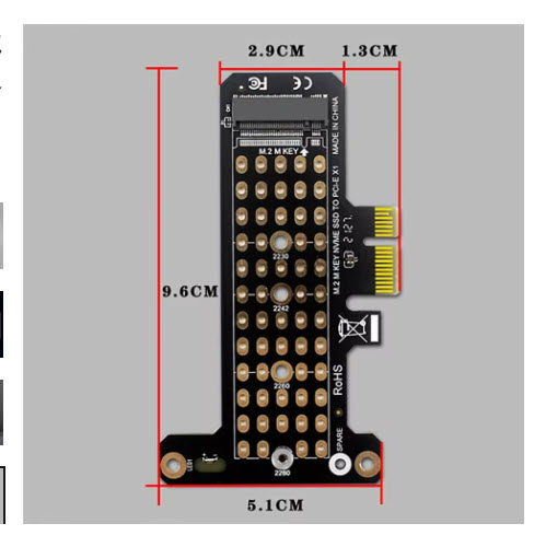 M.2 NVME B&M Key To PCIe 4.0/3.0 X1 x1 X4 x8 x16 interface Adapter Card PC Motherboard For 2230 2242 2260 2280 SSD hard disk