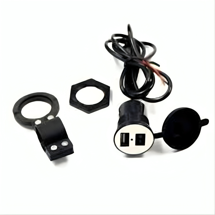 Water-Resistant USB Mobile Charger for Motorcycles & Two Wheelers | Handlebar Mount Charging Port for Smartphones | Fast Charging Bike USB Power Socket with Secure Mount for All Bikes & Scooters