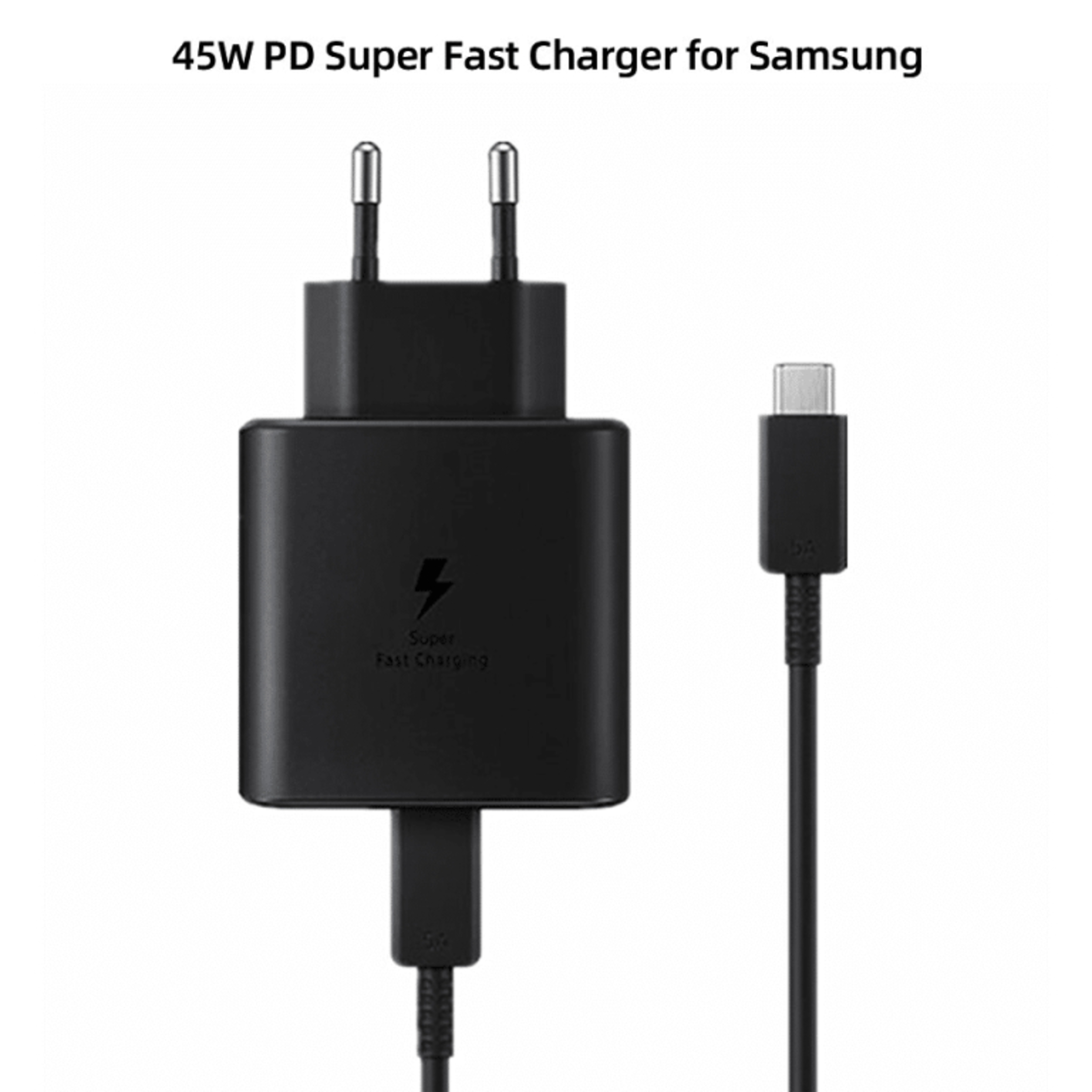 45W Super Fast Charger with Type C to Type C Cable, PD 3.0 PPS, Compatible with Galaxy S22, S21, S23 Ultra, Note 20, and More