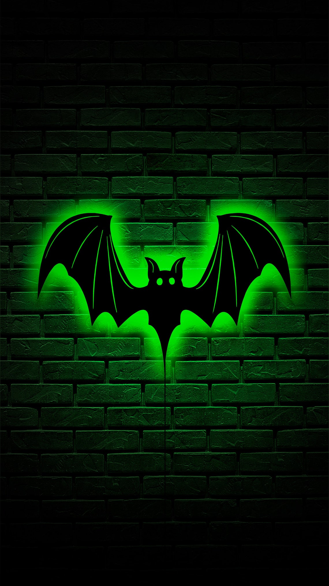 Spooky Bat LED Sign – Halloween Wall Light with RGB Colors – Personalized Gaming Room Decor