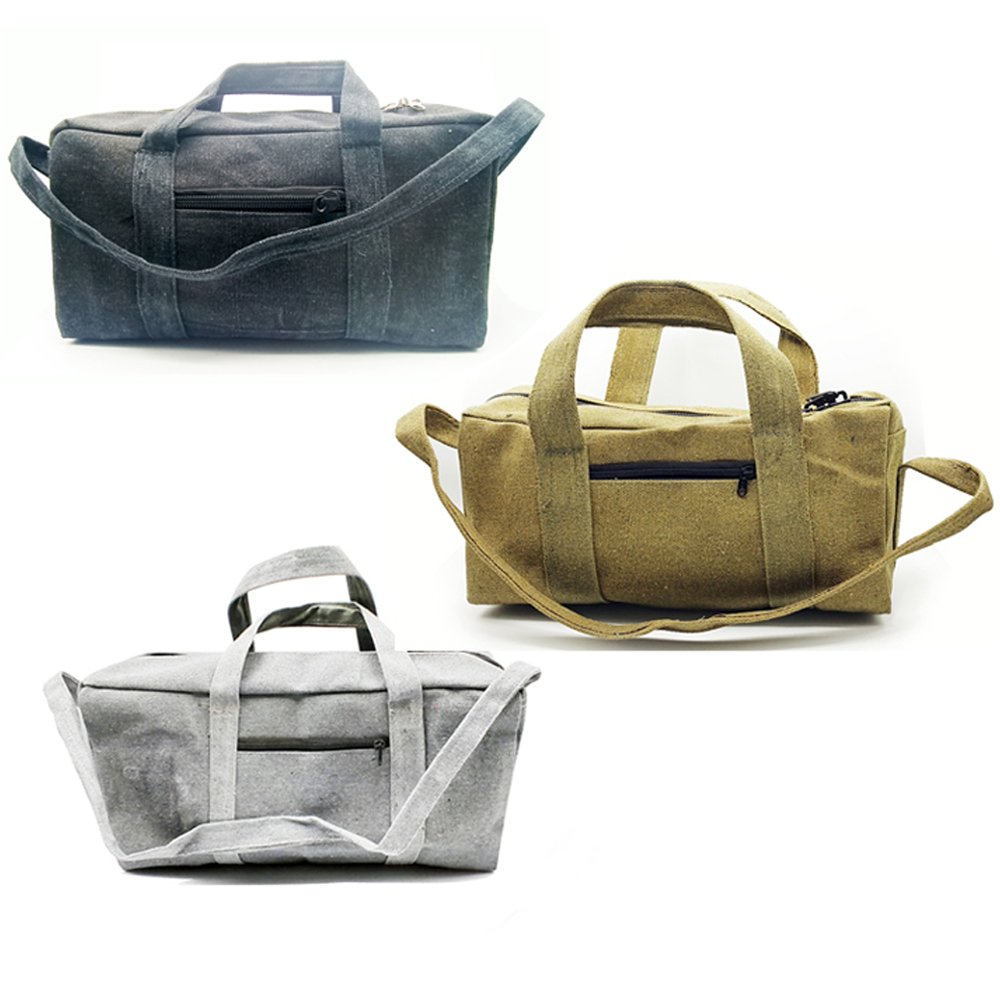 18 Inch Heavy Duty Canvas Tool Bag for Electricians Carpenters Mechanics AC Technicians Car Tool Storage and Home Use