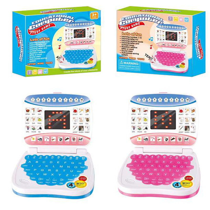 Mini Simulation Laptop Led Display Screen Kids Children Educational Early Education Toys Learning Machine
