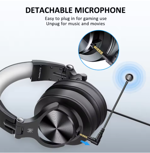Oneodio A71D Wired Gaming Headset Gamer Over Ear Hi-Res Audio Headphones With Detachable Microphone For PC Computer PS4 PS5 Xbox