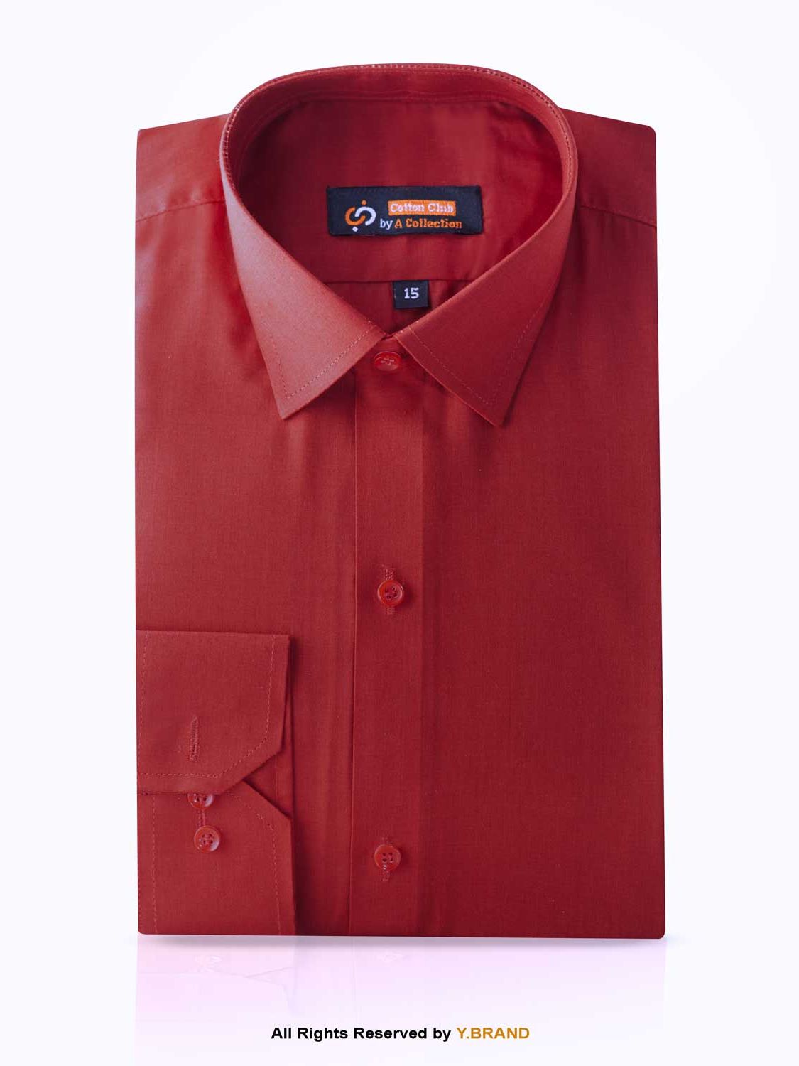 Cut Range Red Slim Fit Formal Dress Shirt For Men AFS-1005