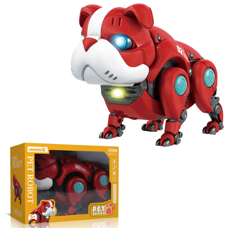 🐶 Pet Robot Innovx – Intelligent Voice Control Pet Dog | Lights, Music & Head-Shaking | Smart Interactive Toy for Boys