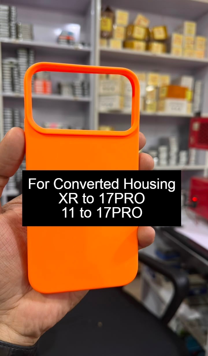 xr to 17pro converted housing diy body pouch cover case tp plain orange cosmic 11 to 17pro 17 pro xr 11 to 17pro 17 pro back cover case pouch shell