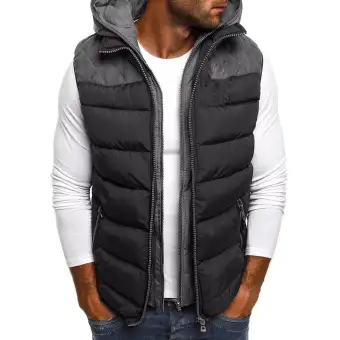 sleeveless hooded jacket men's
