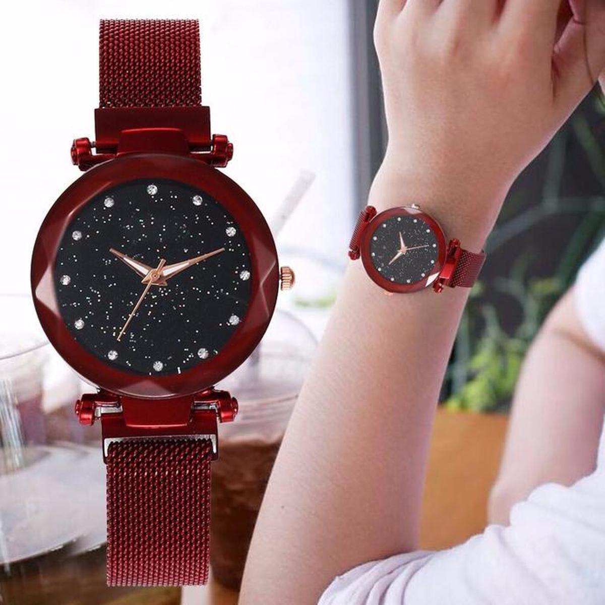 Women Fashion Magnet Buckle Luxury Watches for Girls - Multicolor