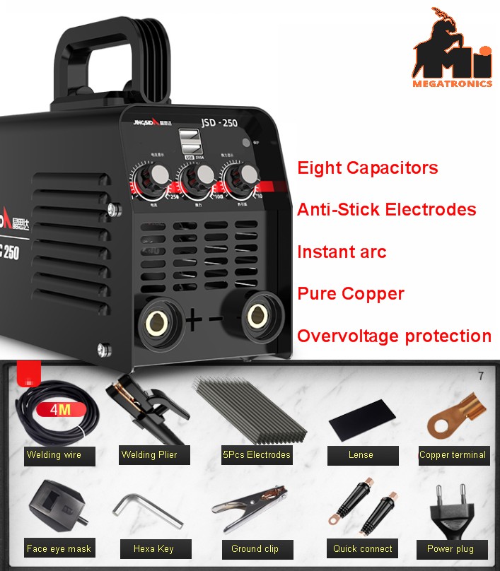 JSD250 220V portable electric arc welding machine inverter welder all