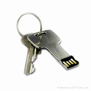 Golden Silver Memory Key Flash disk Metal key shape USB flash disk