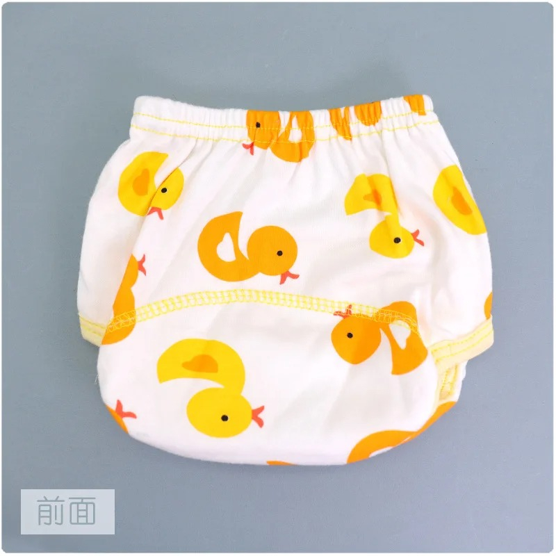 Soft Cotton Baby Learning Pants Diaper Pocket Baby Washable Diaper Pants Waterproof and Breathable Pull-up Diaper