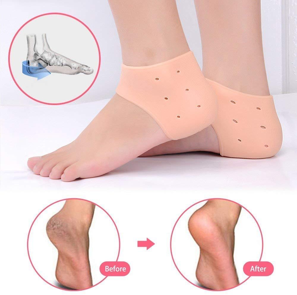 Защита от трещин. Heel Anti crack Set. Anti crack персик для ног. Cosmetic Socks Silicone.