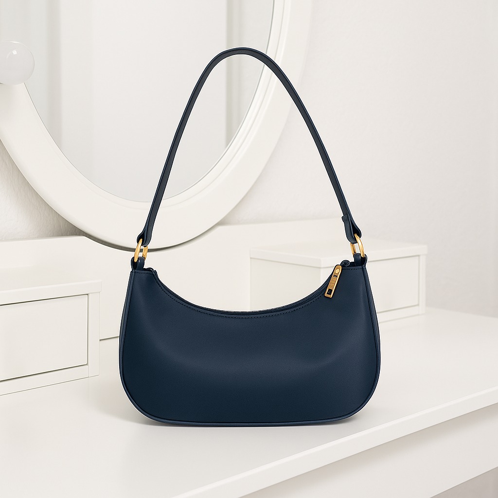 Stylish Riva Shoulder Bag for Women - PU Leather Underarm Handbag - Casual and Formal Ladies Bag - Fashionable Lightweight Handbag for Daily Use & Special Occasions