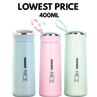 Nice water bottle 400ml Glass Water Bottle