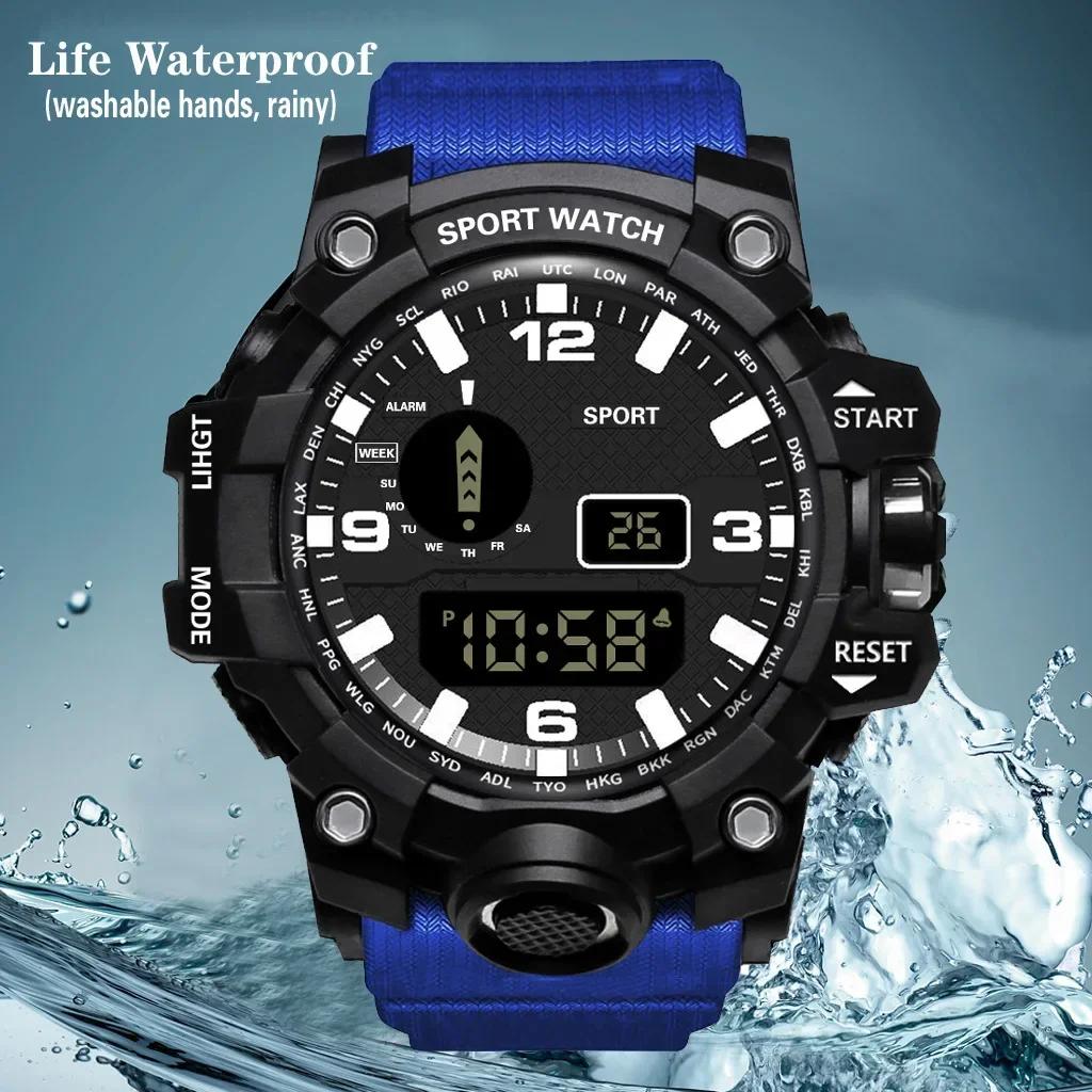 Multifunctional Waterproof Outdoor Sports Watch For Men Watches LED Digital Wristwatch Shockproof Life Waterproof Male Electronic Watch
