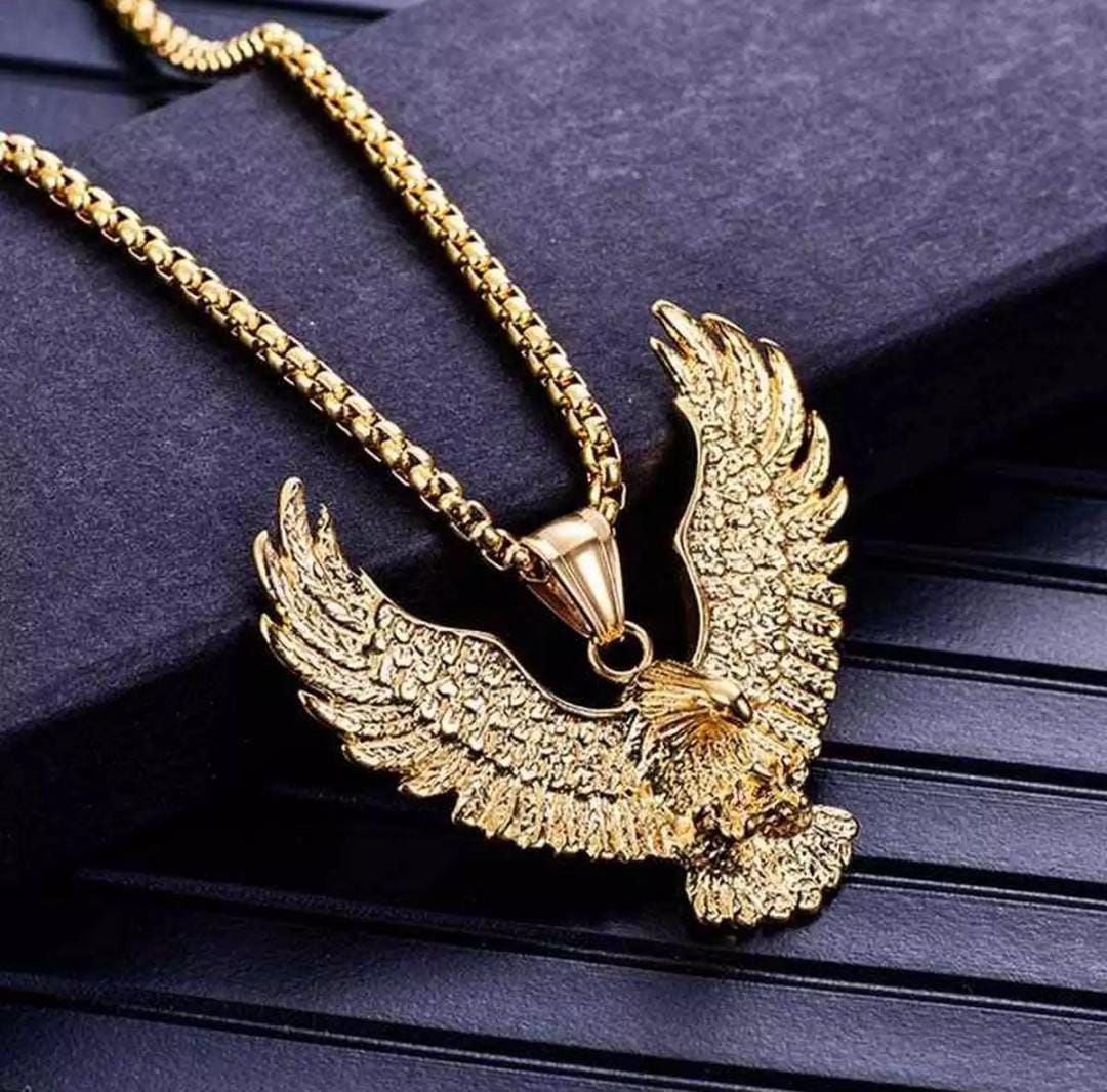 New High Quality Silver stainless steel Eagle Locket pendant Necklace For Men/Boys Top Trending