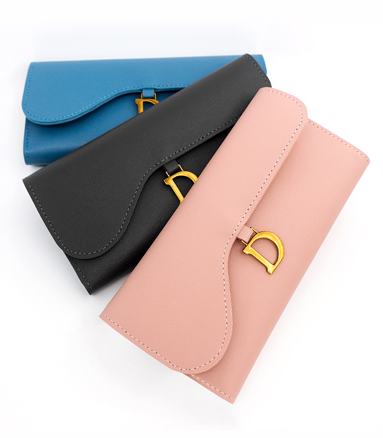 New Fashion Women's Long  D shape Wallet For Girls