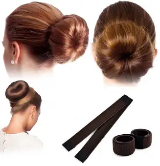2 Pack Hair Donut Bun Maker Foam French Twist Hairstyle Clip