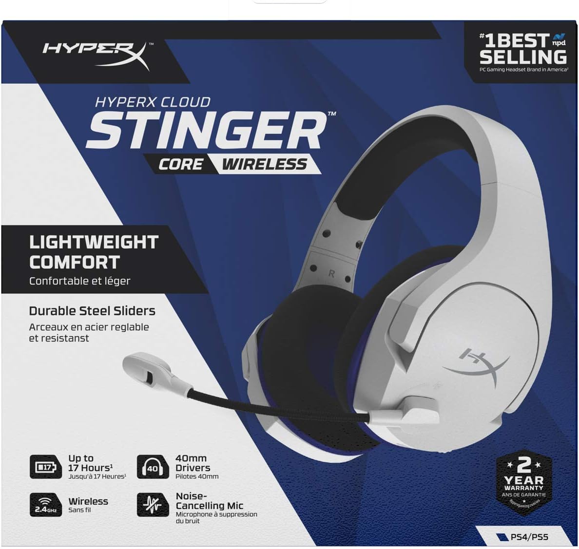 HyperX Cloud Stinger Core Wireless Lightweight Gaming Headset, Noise