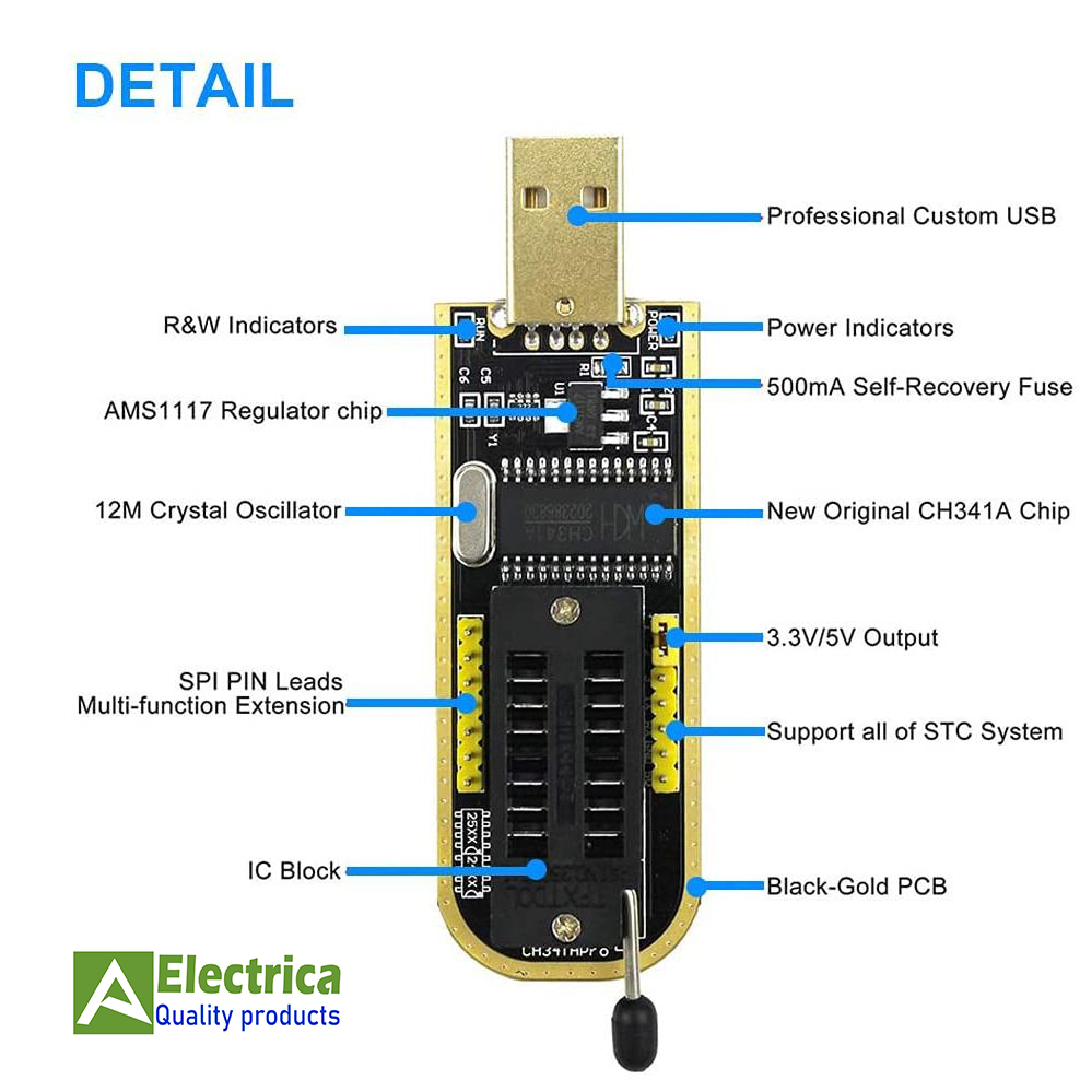 CH341A 24 25 Series EEPROM Flash BIOS USB Programmer Module ch341A for ...