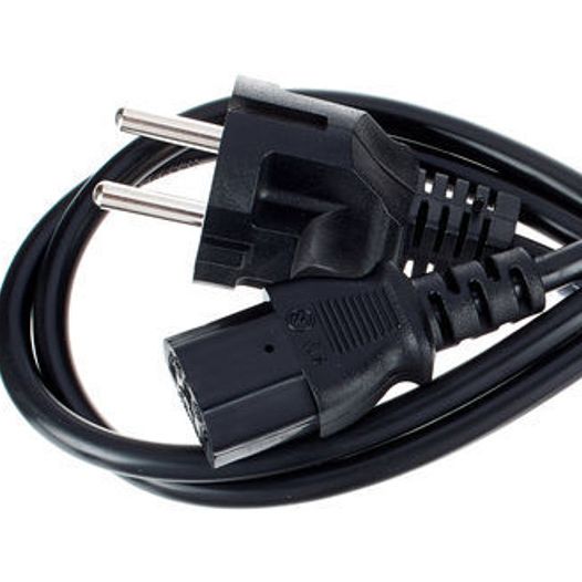 quality hard Power Cable for Computer Laptop LCD LED Monitor Projectors UPS and power supply power cable 12v DC power supply cable multi use -Black 1.8m