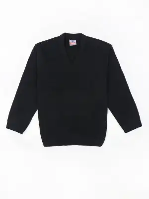 Kids black on sale v neck jumper