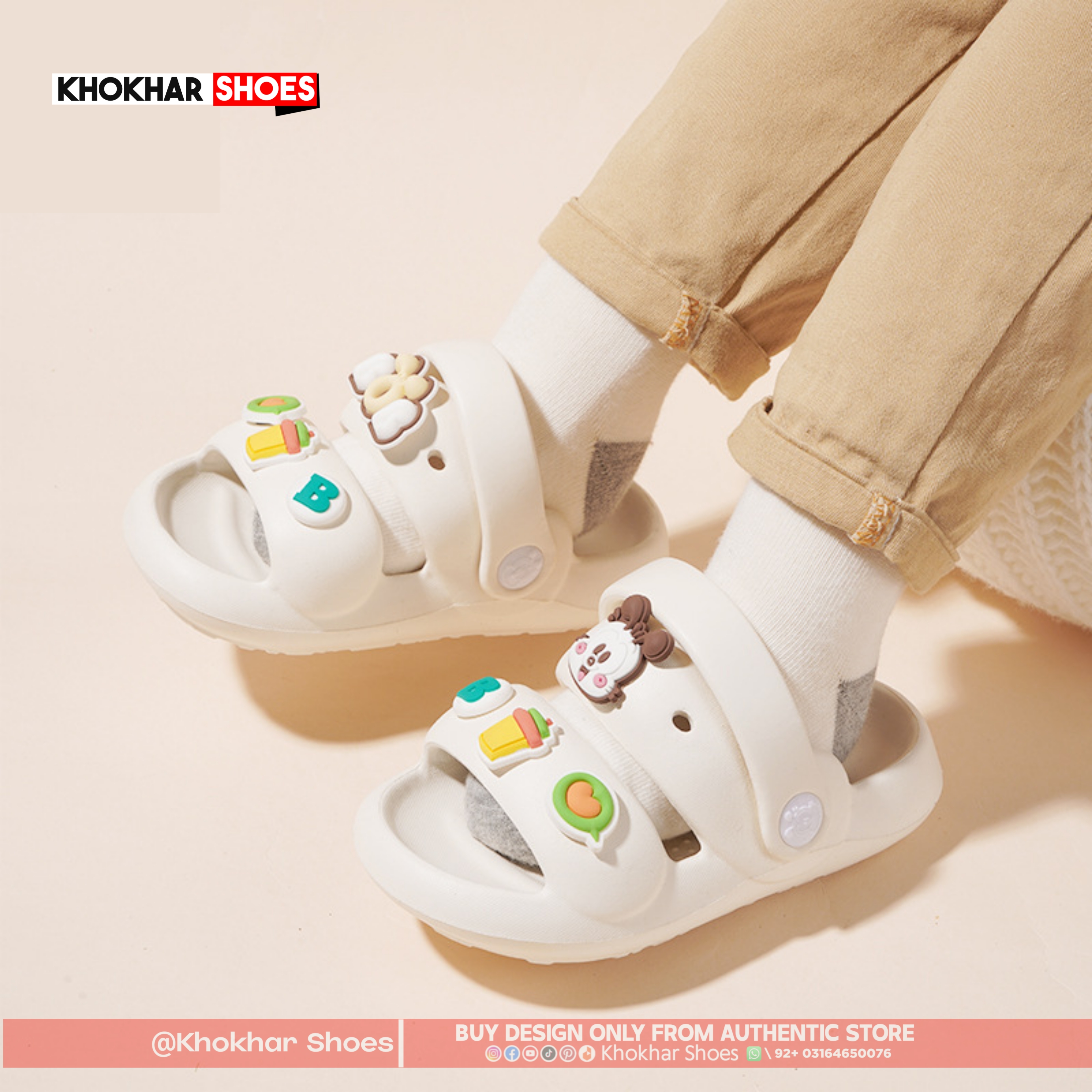 Children Comfy Crocks Slippers Summer Baby New Cute Cartoons Sole Sandals Indoor Soft Anti Slip Unisex Girl & Boya Sandals Shoes Kids Beach Shoes by Khokhar Shoes.
