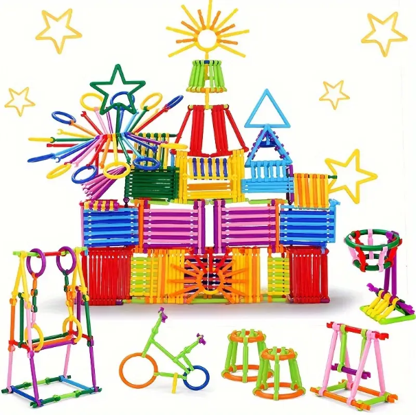 Intelligence Educational Building Blocks Toys for Kids Construction Engineering Game Creative Interlocking Connection Kit Blocks Toy for Boys and Girls