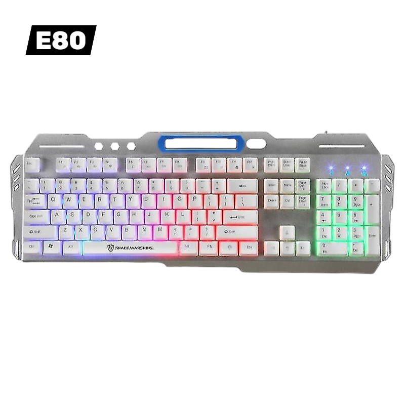 Ultimate Performance: Unique Metallic Wired RGB Gaming-Office Keyboard for Unparalleled Precision and Style - High Quality