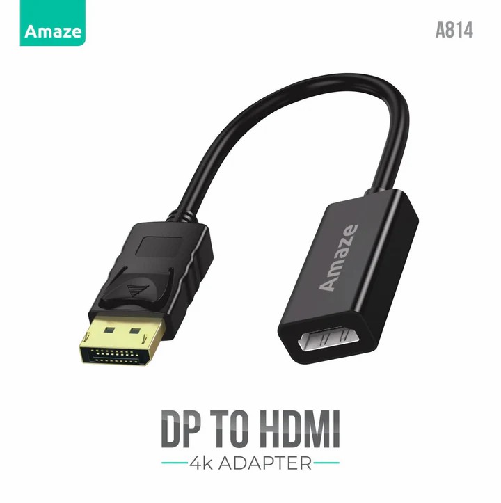 AMAZE A814 DP TO HDMI Converter 4K@30HZ Plug and Play 4K Display Port to HDMI Adapter 6 d283a06b7ef1d1f832ffa74d1021235c