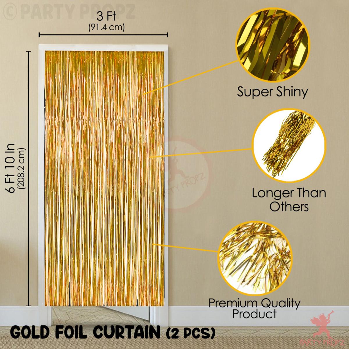 Back Drop Foil Curtains , size 3 Feet Width & 6 Feet Length