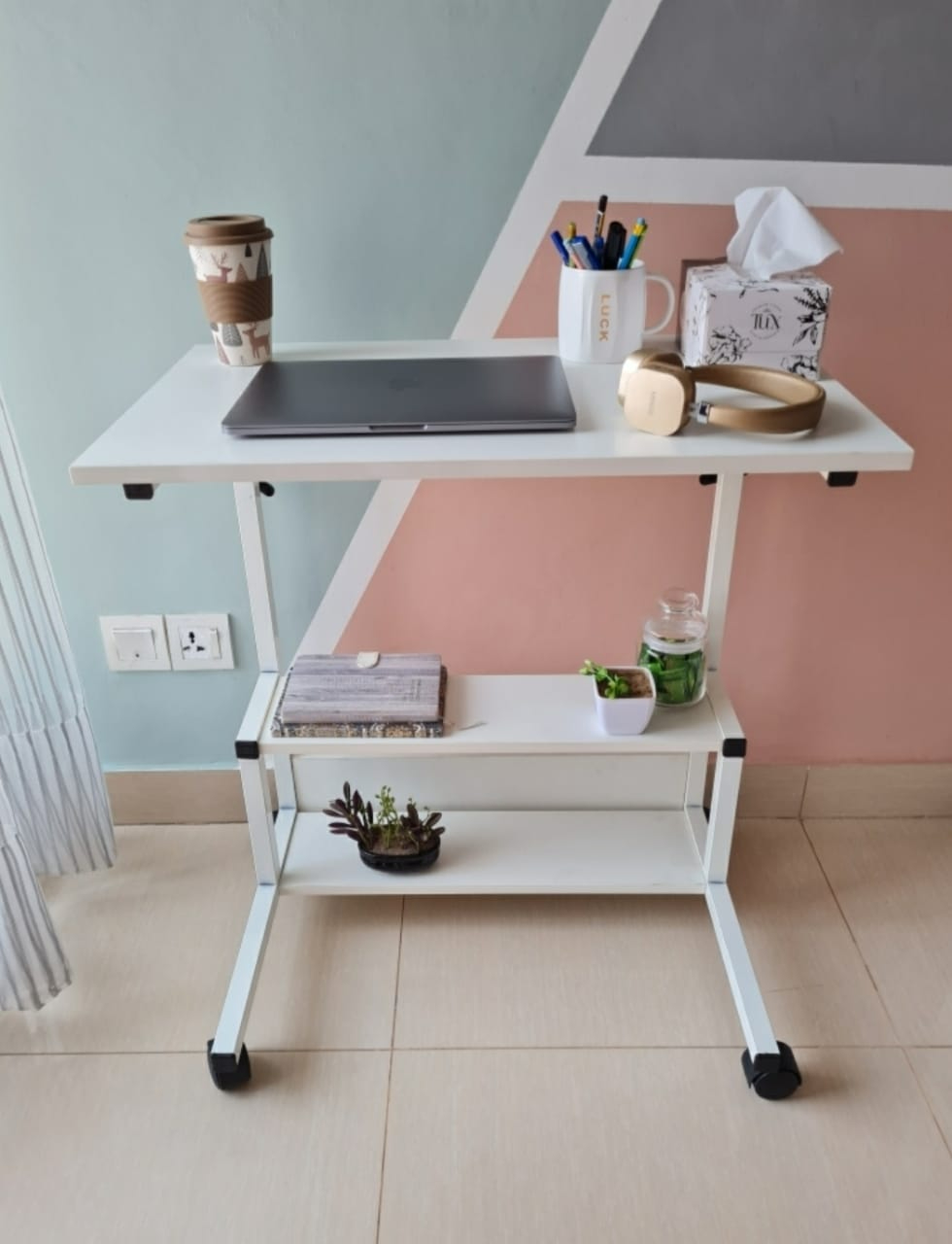 Laptop Stand | Study Table with Adjustable Height | Adjustable Height Laptop Table | Computer Table | Gaming Table | Study Table | Tables | Storage Shelves | Modern Computer Table | Writing Table | Bed Table | Sofa Table