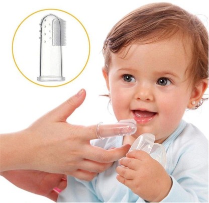 Baby Finger Toothbrush Silicon Toothbrush Box Children Teeth Clear Soft Silicone Infant Tooth Brush Rubber Cleaning