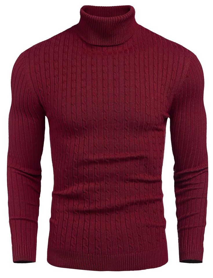 MAROON  HI  NECK LONG SLEEVES   FOR MEN S