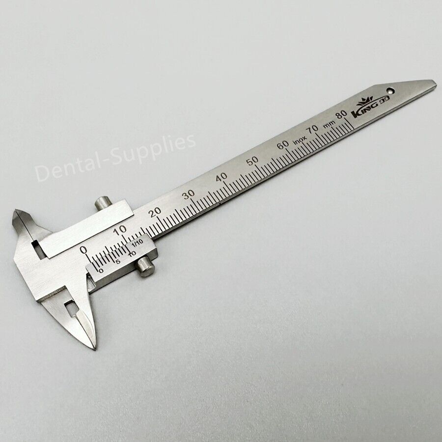 Dental Sliding Caliper Orthodontic Ruler: Stainless Steel Teeth Gauge ...